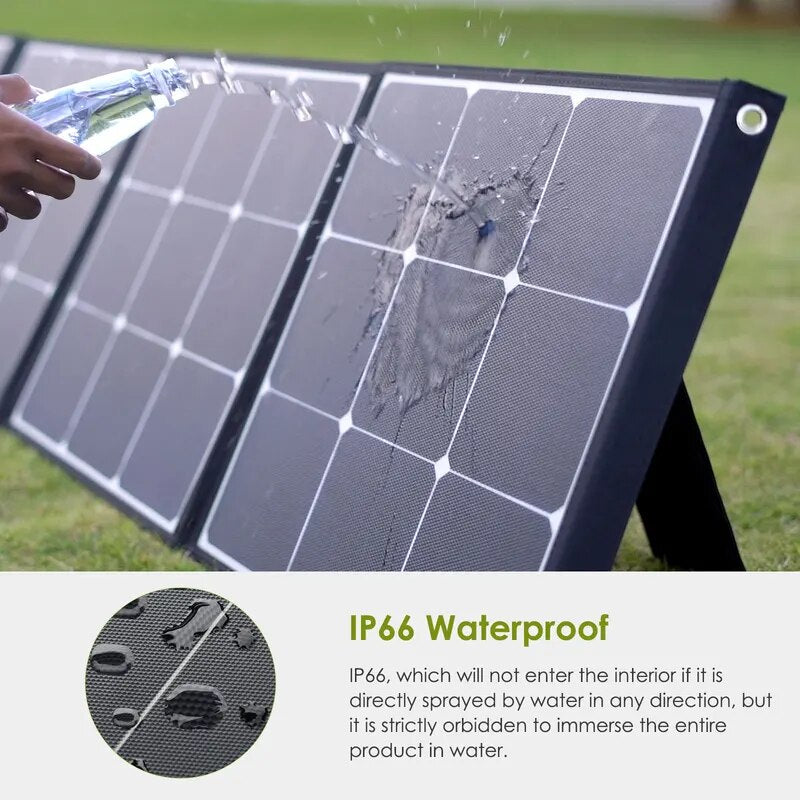 ALLPOWERS-Panneau Solaire Flexible et Pliable, 200W, Kit de Panneaux Solaires à Haute Efficacité, Chargeur de Batterie pour Camping, Bateau, Montres