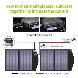 ALLPOWERS-Panneau Solaire Pliable 60/100/120W, Chargeur Solaire Portable pour la Plupart des Générateurs Solaires, Centrale Électrique Portable, Lap médication, Montres