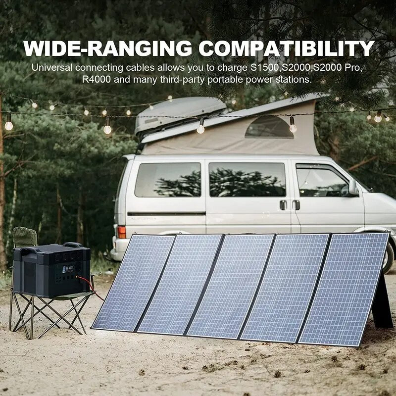 ALLPOWERS-Panneau Solaire, 200W, 400W Pliable et Étanche, Chargeur Solaire Portable pour Toit de Jardin, Montres de Camping