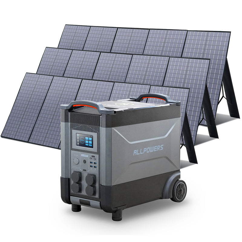 ALLPOWERS - R4000 Centrale électrique portable, 4000W, alimentation de secours domestique, charge rapide en 1 heure avec panneaux solaires éventuelles 029 pour les pannes de courant