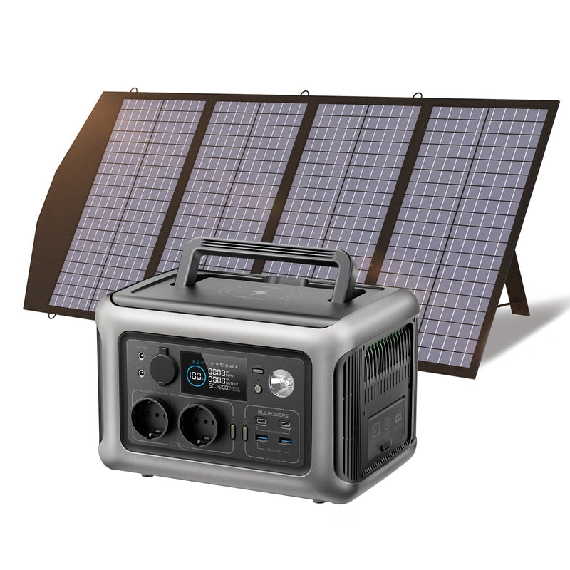 ALLPOWERS - R600 - Centrale électrique portable, batterie veFeP04 299Wh, prises AC 2x600W (surtension 1200W), extérieur, camping, montres, maison
