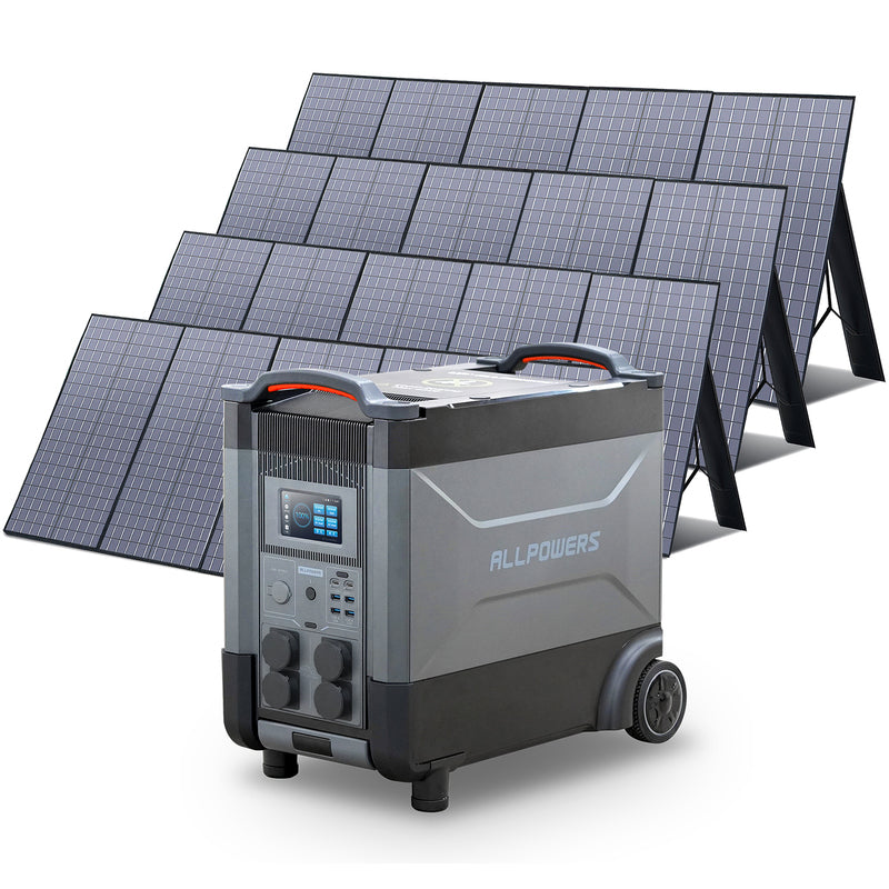 ALLPOWERS - R4000 Centrale électrique portable, 4000W, alimentation de secours domestique, charge rapide en 1 heure avec panneaux solaires éventuelles 029 pour les pannes de courant