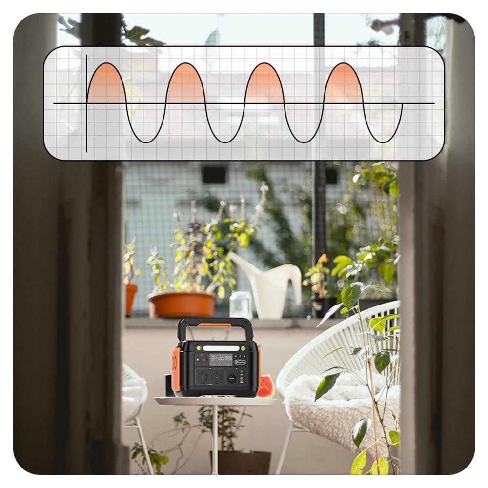 Flashfish A1001 Centrale électrique portable 1000 W, générateur solaire 1030 Wh/278 400 mAh, ports AC à onde sinusoïdale pure, 7 sorties, lumières LED
