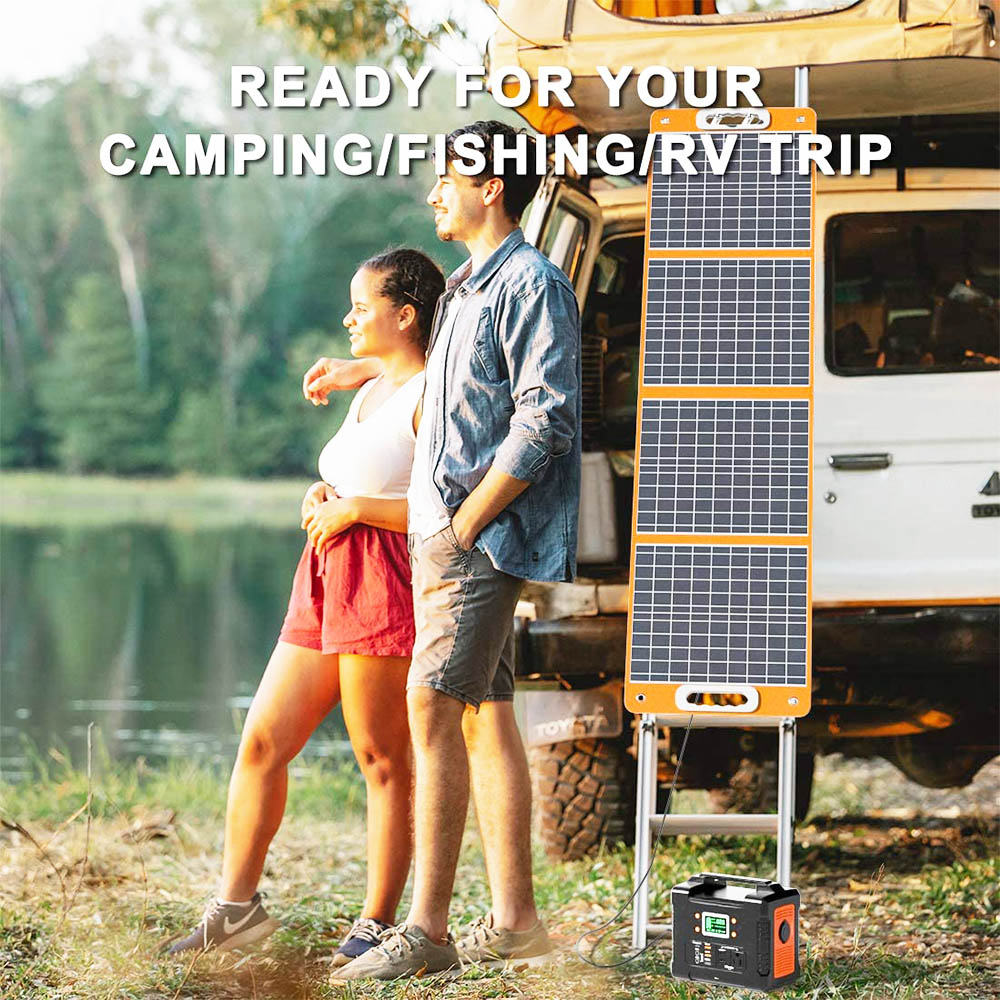 Flashfish TSP 18 V/100 W Panneau solaire pliable chargeur solaire portable avec sortie DC/USB