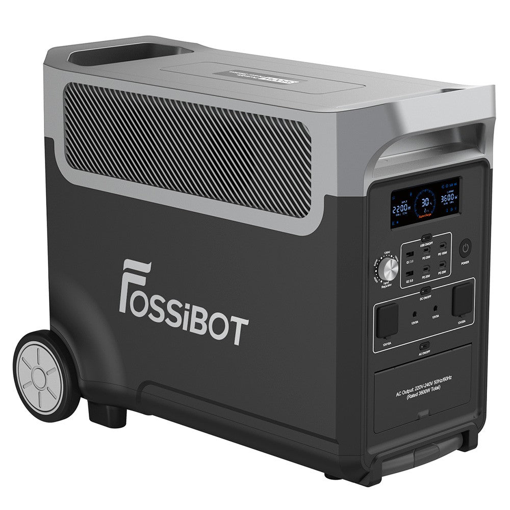 Centrale électrique portable FOSSiBOT F3600 Pro, générateur solaire LiFePO4 3840 Wh, sortie CA 3600 W, charge solaire maximale 2000 W, recharge complète en 1,5h
