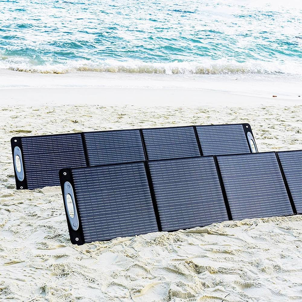 Panneau solaire pliable OUKITEL PV200 avec béquille, efficacité de conversion solaire de 21,7 %, étanche IP65