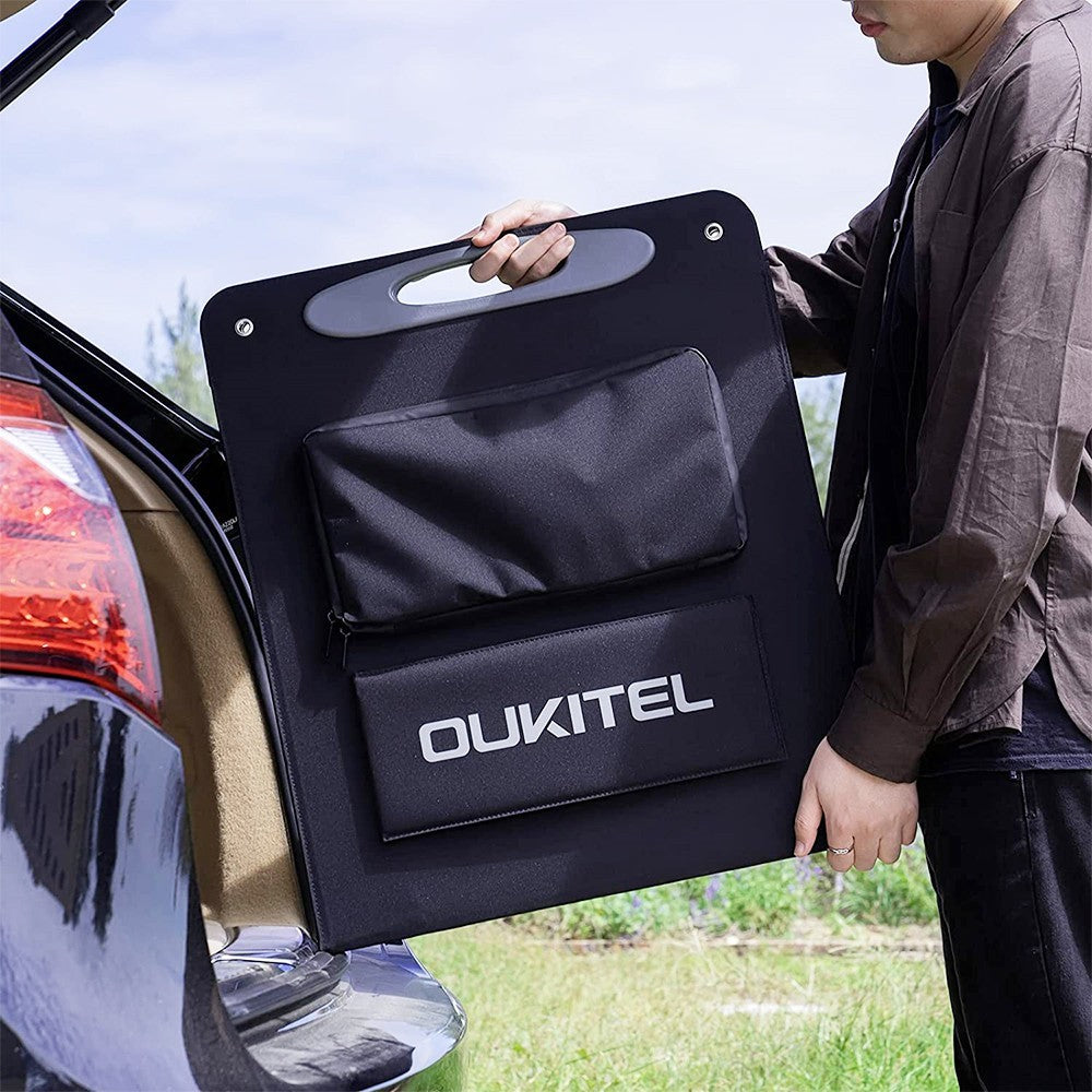 Panneau solaire pliable OUKITEL PV200 avec béquille, efficacité de conversion solaire de 21,7 %, étanche IP65