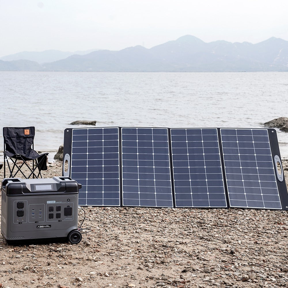 Panneau solaire portable pliable OUKITEL PV400 400W avec béquille, taux de conversion d'énergie de 23%, étanche IP65
