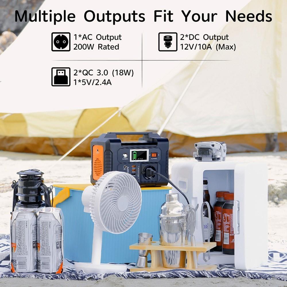 FlashFish E200 200W centrale électrique Portable 151Wh batterie au Lithium 1x onde sinusoïdale Pure sortie AC220V pour RV Camping Van