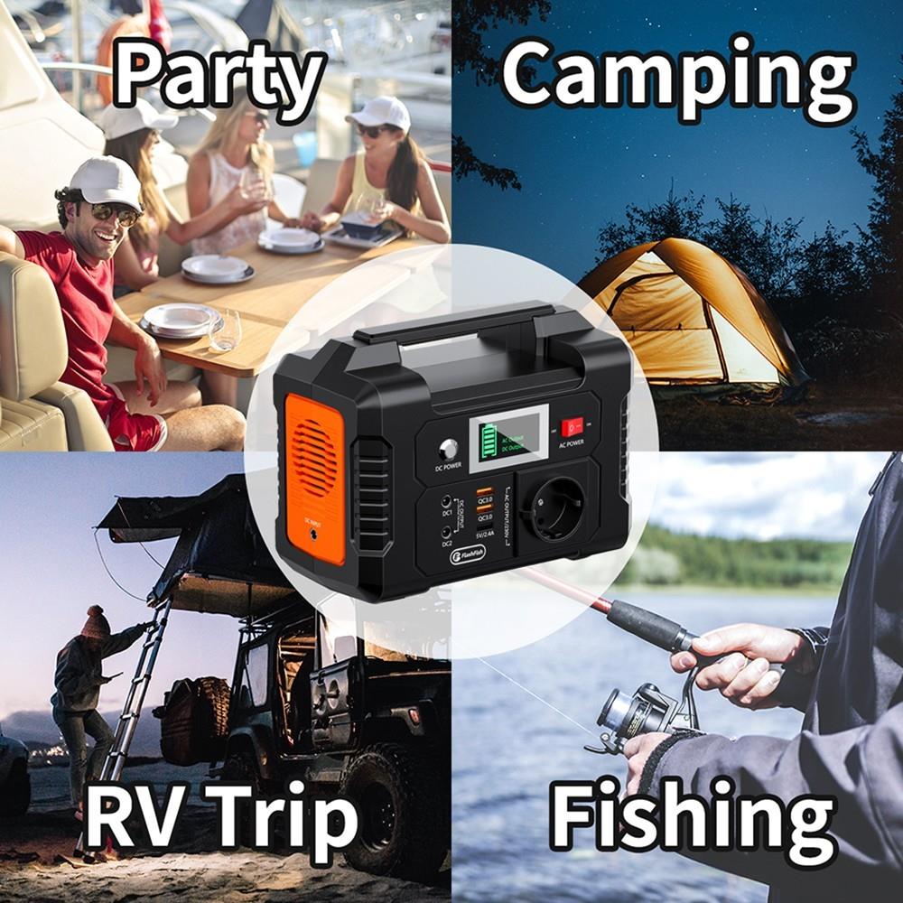FlashFish E200 200W centrale électrique Portable 151Wh batterie au Lithium 1x onde sinusoïdale Pure sortie AC220V pour RV Camping Van