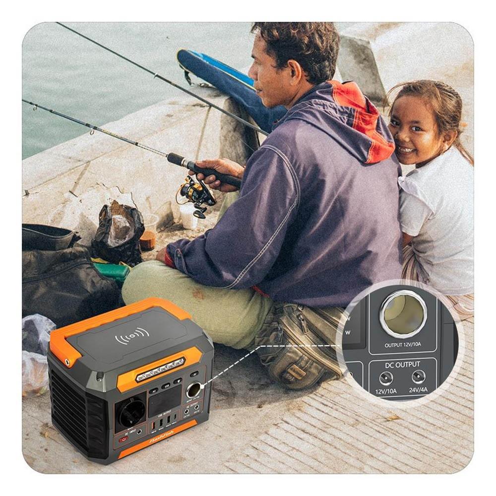 Flashfish P66 Centrale électrique portable, générateur solaire à cellules lithium-ion 288,6 Wh/78 000 mAh, sortie CA 260 W, surtension 520 W, chargeur sans fil 5 W, 8 sorties de charge, lumières LED