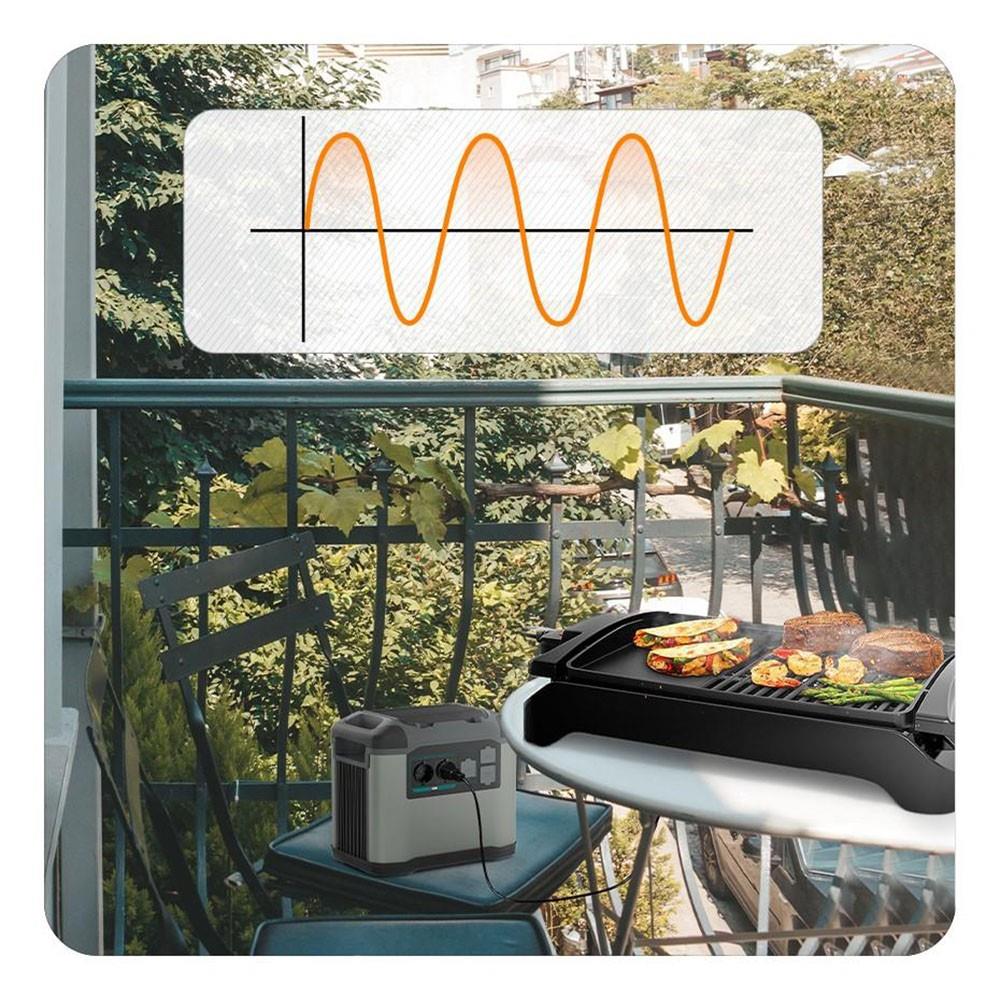Flashfish P15 Centrale électrique portable, générateur solaire à cellules lithium-ion 1008 Wh/280 000 mAh, sortie CA 1500 W, surtension 2500 W, 8 sorties, lumières LED