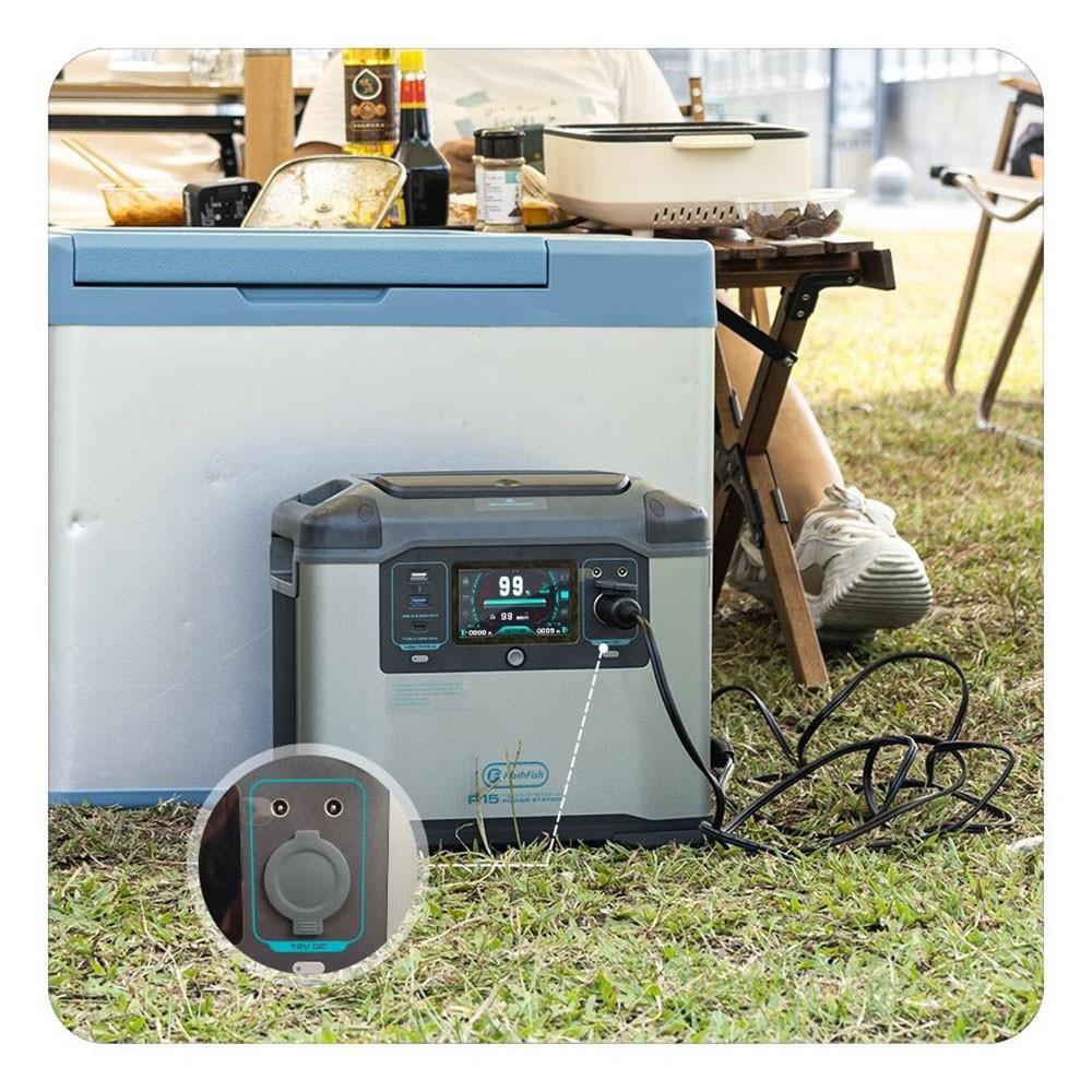 Flashfish P15 Centrale électrique portable, générateur solaire à cellules lithium-ion 1008 Wh/280 000 mAh, sortie CA 1500 W, surtension 2500 W, 8 sorties, lumières LED