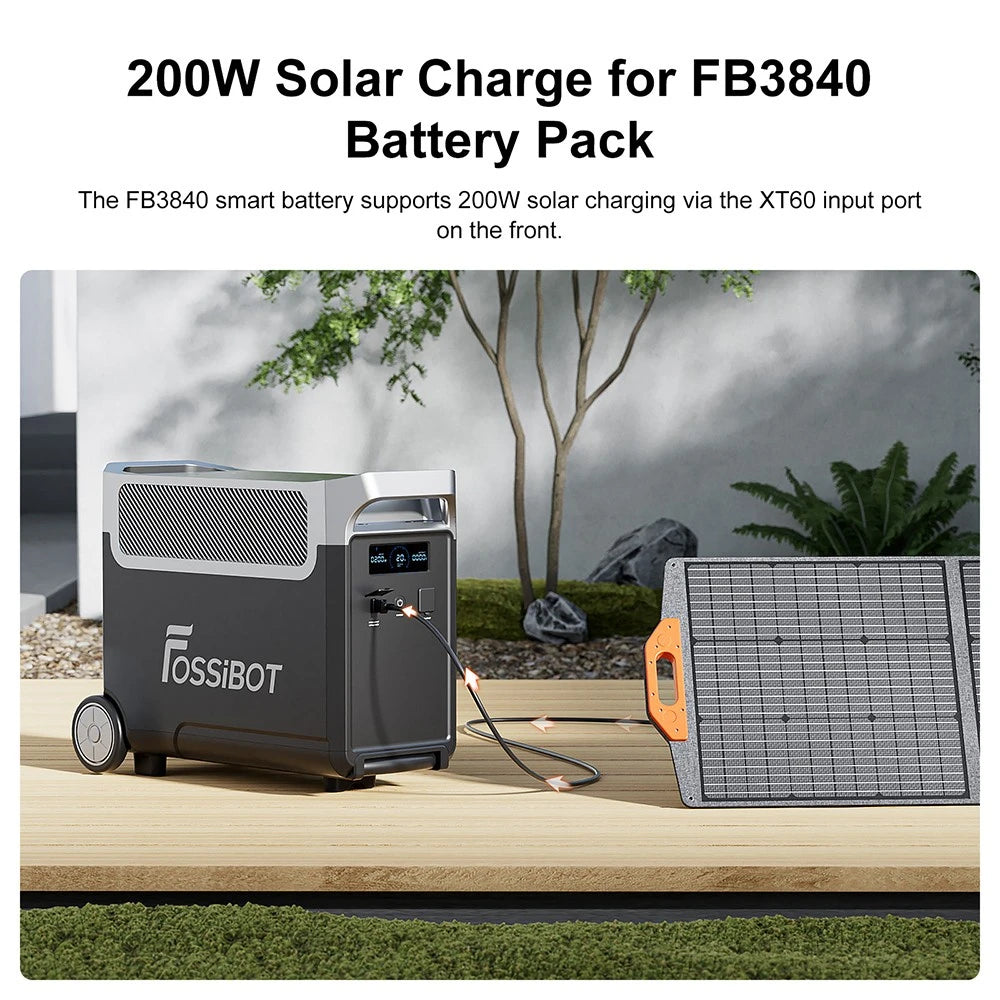 Batterie d'extension FOSSiBOT FB3840, pack de batteries LiFePO4 3840 Wh pour F3600 Pro