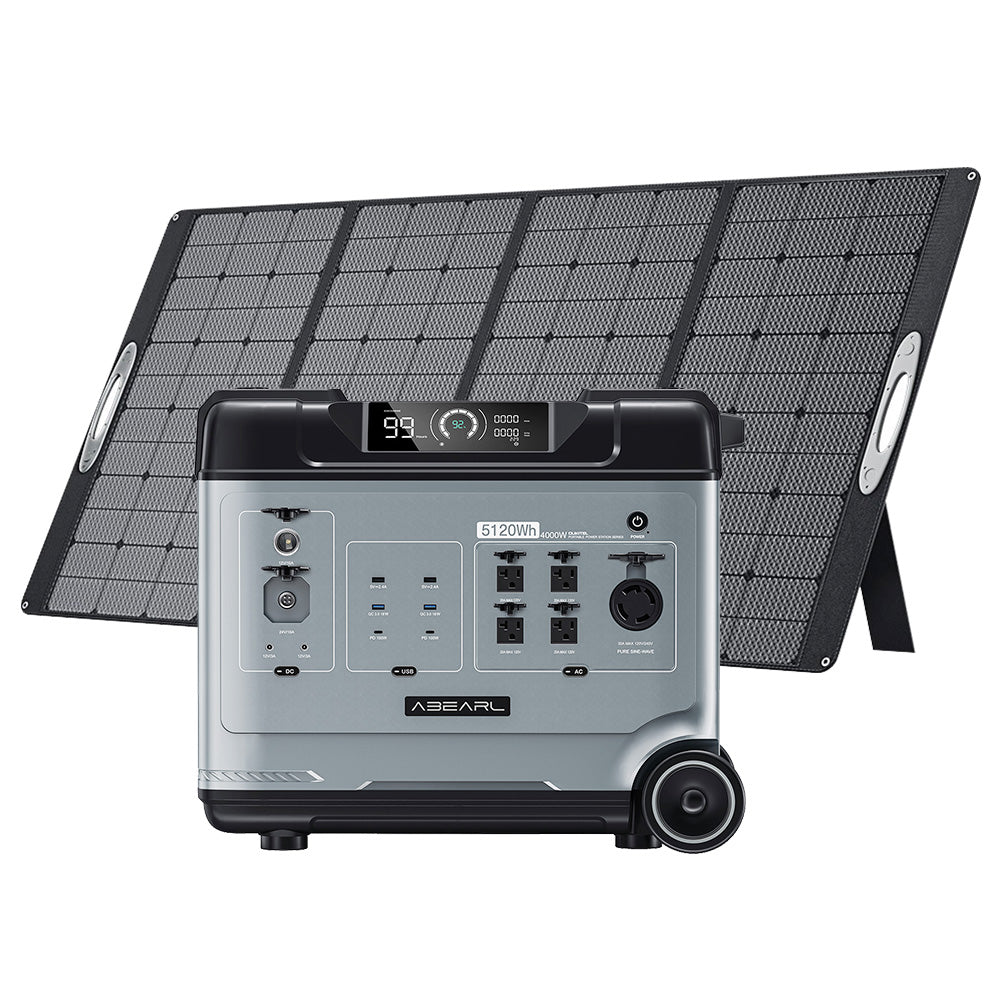 OUKITEL P5000 Pro Centrale électrique portable, batterie LiFe PO4 5120 Wh, 5 prises CA 2200 W sortie courant alternatif 4000 W, batterie de secours.
