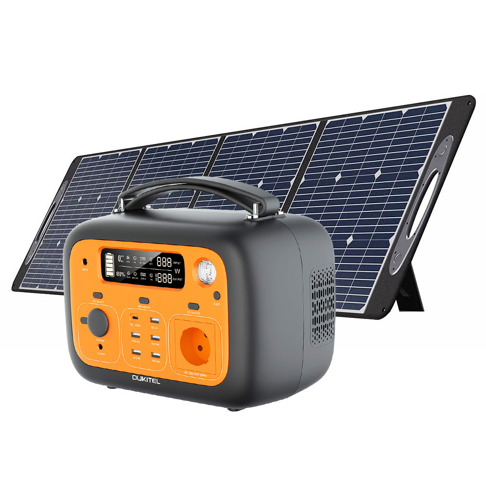 OUKITEL P501 Centrale électrique portable 505Wh 140400mAh Générateur portable 500W Prise secteur - Orange