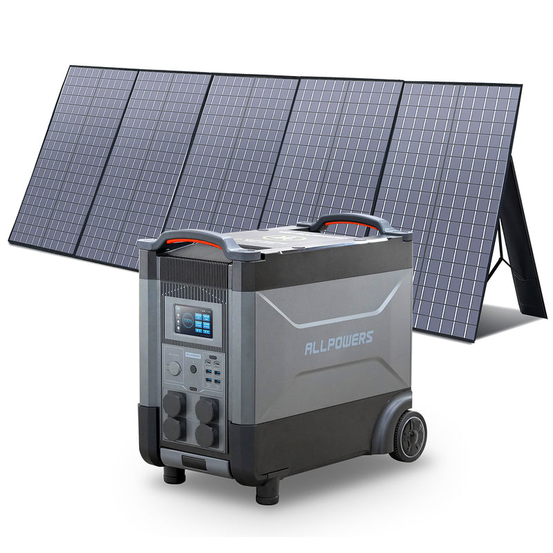 ALLPOWERS - R4000 Centrale électrique portable, 4000W, alimentation de secours domestique, charge rapide en 1 heure avec panneaux solaires éventuelles 029 pour les pannes de courant