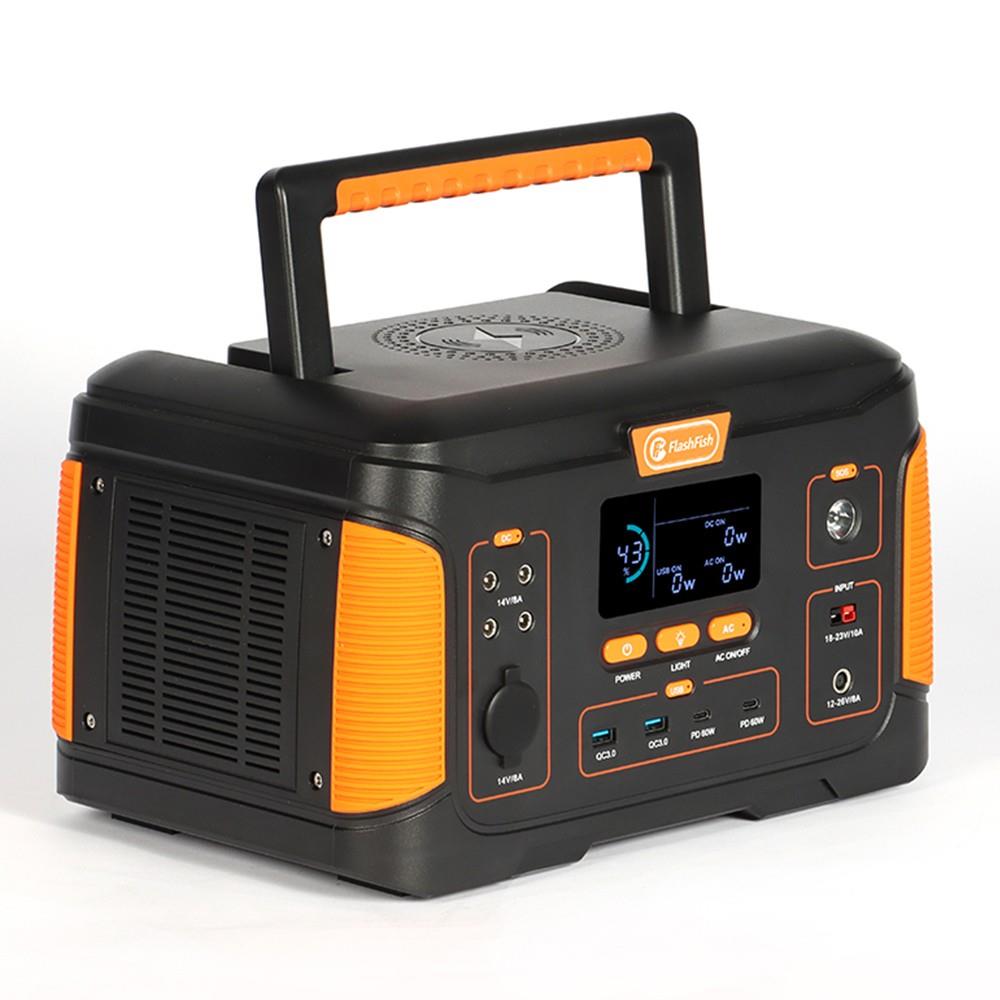 Flashfish J1000 Plus Centrale électrique portable 1000 W, générateur solaire de secours 932,4 Wh/252 000 mAh, prises CA à onde sinusoïdale pure 220 V, chargement sans fil 15 W, écran LCD