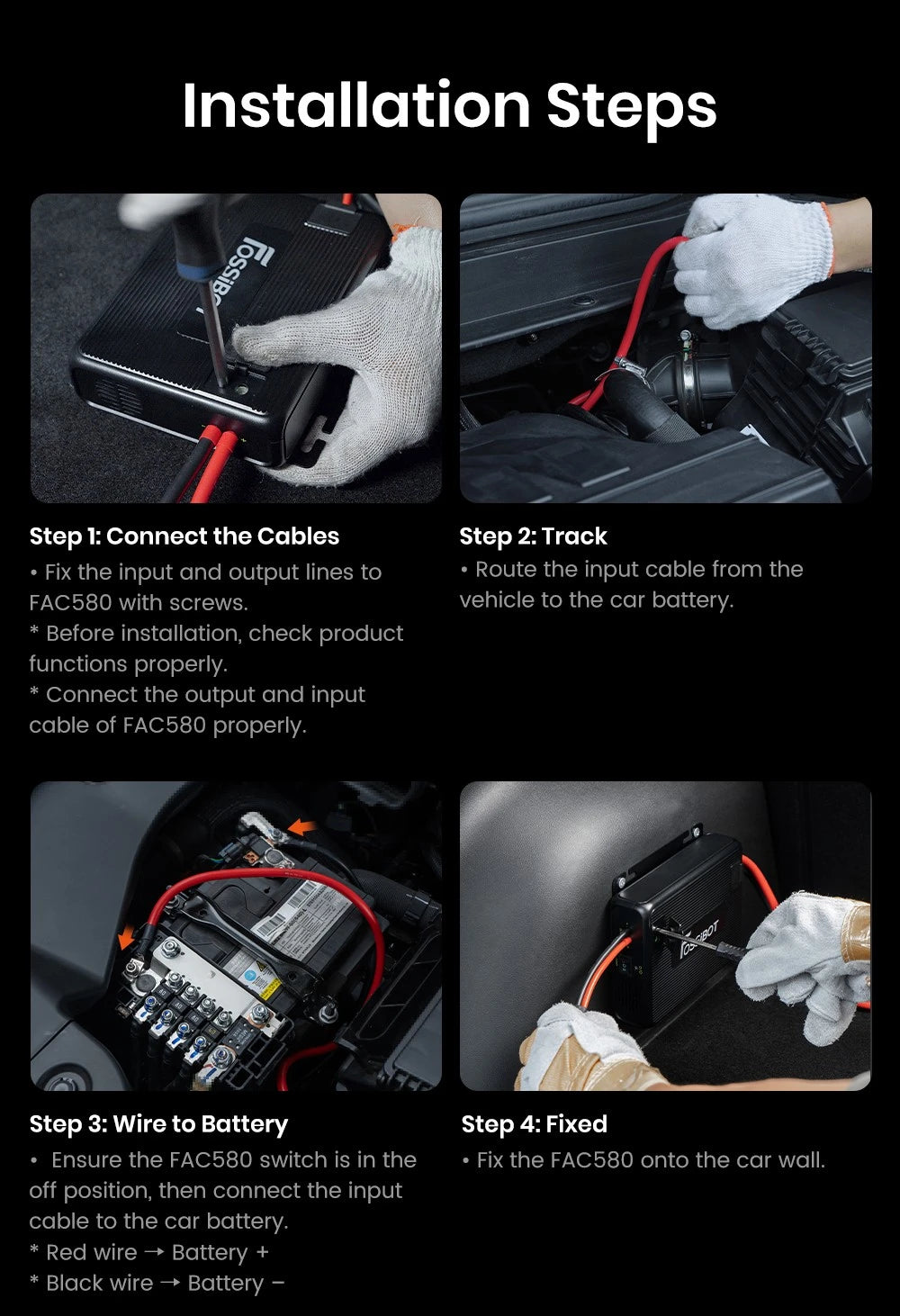 Chargeur-Alternateur FOSSiBOT FAC580 – 580 W Haute Performance