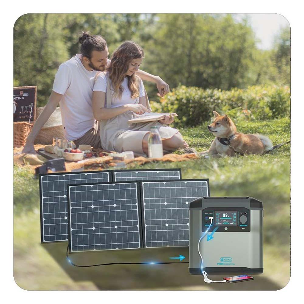 Flashfish P25 Centrale électrique portable, générateur solaire à cellules lithium-ion 1572 Wh/436 800 mAh, sortie CA 2000 W, surtension 4000 W, 11 sorties, lumières LED