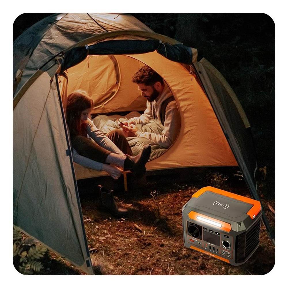 Flashfish P66 Centrale électrique portable, générateur solaire à cellules lithium-ion 288,6 Wh/78 000 mAh, sortie CA 260 W, surtension 520 W, chargeur sans fil 5 W, 8 sorties de charge, lumières LED