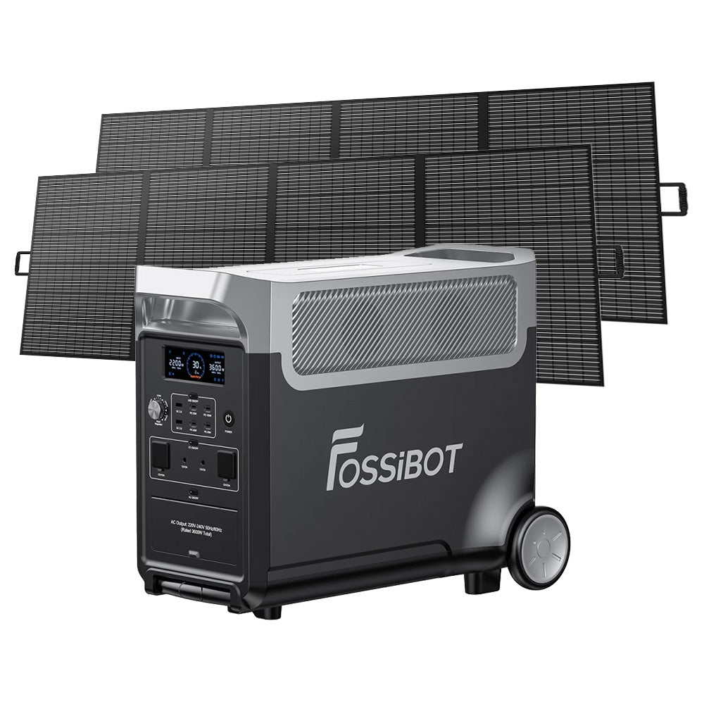 Centrale électrique portable FOSSiBOT F3600, générateur solaire LiFePO4 3840 Wh, sortie CA 3600 W, charge solaire maximale 2000 W, recharge complète en 1,5h