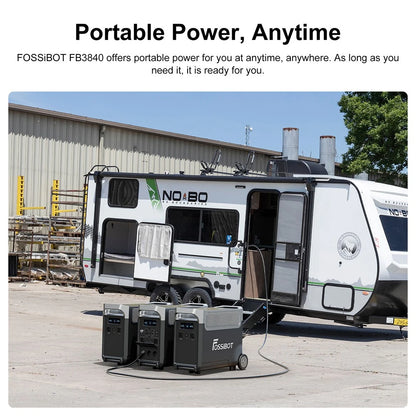 Batterie d'extension FOSSiBOT FB3840, pack de batteries LiFePO4 3840 Wh pour F3600 Pro