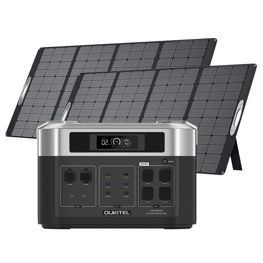 (Câble MC4 cadeau gratuit) OUKITEL BP2000 Centrale électrique pour balcon, générateur solaire avec batterie balcon.